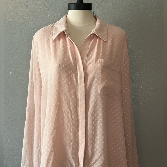 Tommy Hilfiger Tops - Tommy Hilfiger Pink Button Down Lon sleeve Loose Fit Blouse Size XL